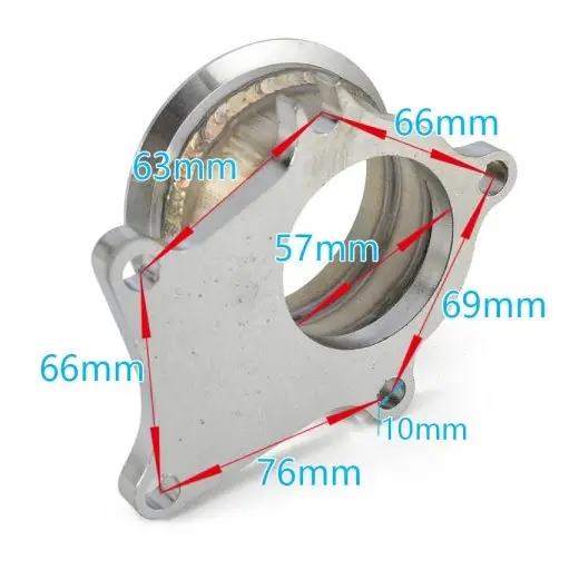 FLANGE TURBO DOWNPIPE T04E(T3T4)/V-BAND 3" - Imagen 4