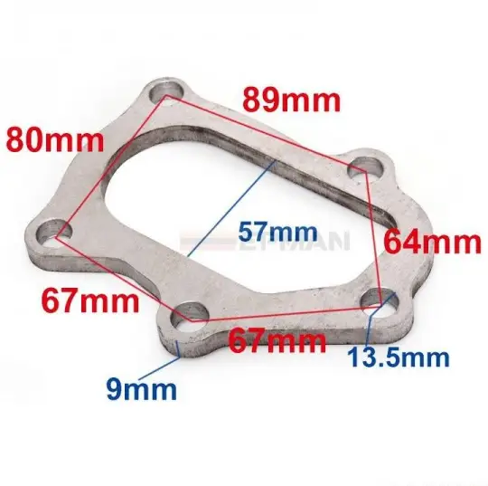 FLANGE TURBO TD04 DOWNPIPE SUBARU - Imagen 2