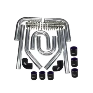 KIT CAÑERIA ALUMINIO 2.5" Silicona negra