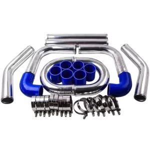 KIT CAÑERIA ALUMINIO 2.5" Silicona azul