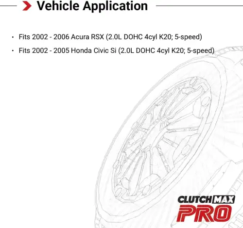 HONDA K20 5-VELOCIDADES Stage 4 CLUTCHMAX PRO - Imagen 2