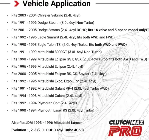 MITSUBISHI LANCER 4G63 EVO I-II-III Stage 3 CLUTCHMAX PRO - Imagen 4