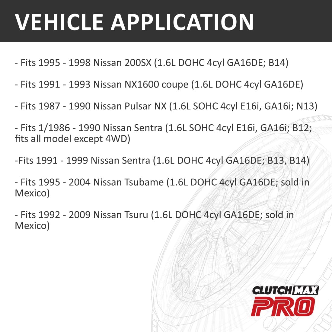 NISSAN GA16DE 1988-1999 Stage 3 CLUTCHMAX PRO - Imagen 6