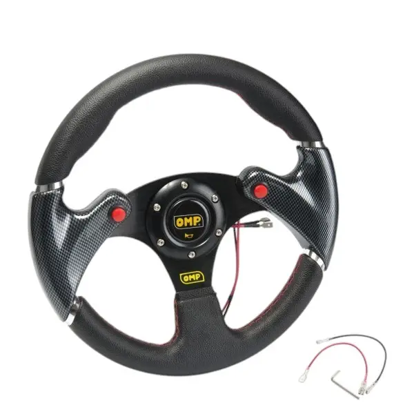VOLANTE OMP CON BOTON 320MM - Imagen 2