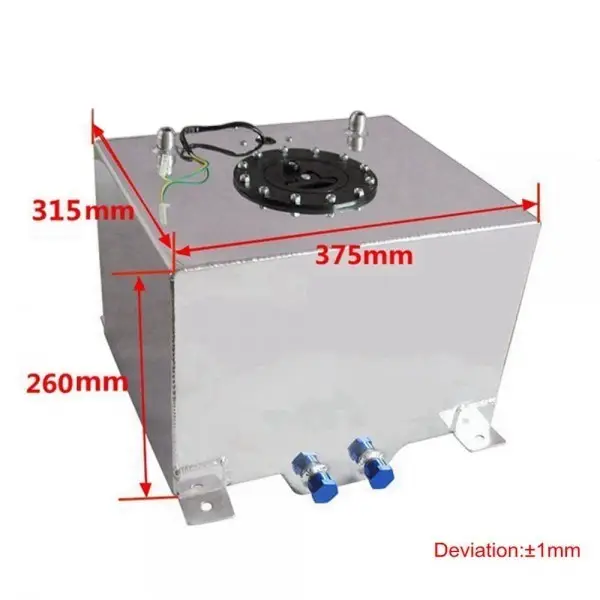 ESTANQUE COMBUSTIBLE 30LTS ALUMINIO GRIS - Imagen 2